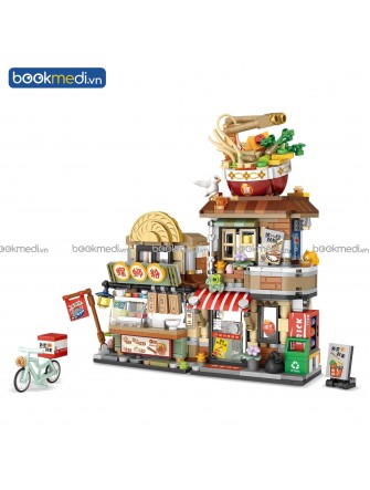 Đồ Chơi Lắp Ráp Mô Hình Tiệm Mì (The Spiral Noodle Shop) Hãng Loz